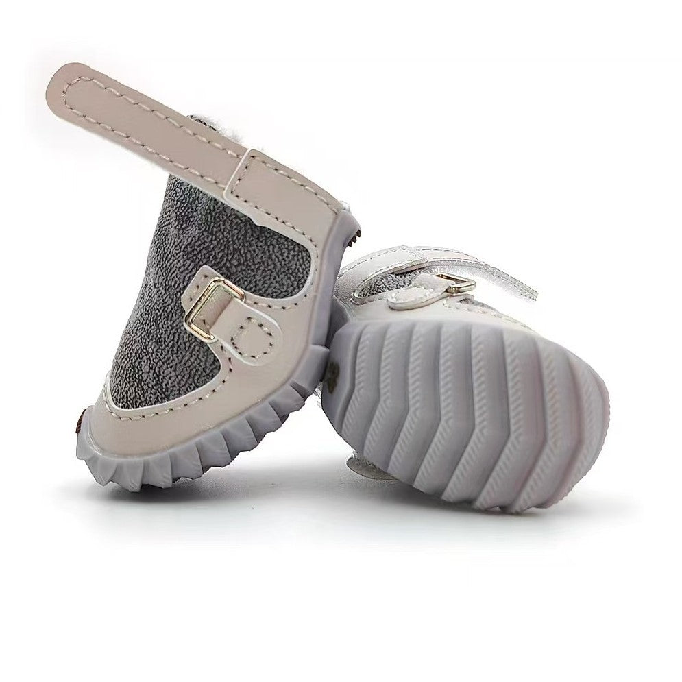 Cold-proof fur all-in-one cotton shoes